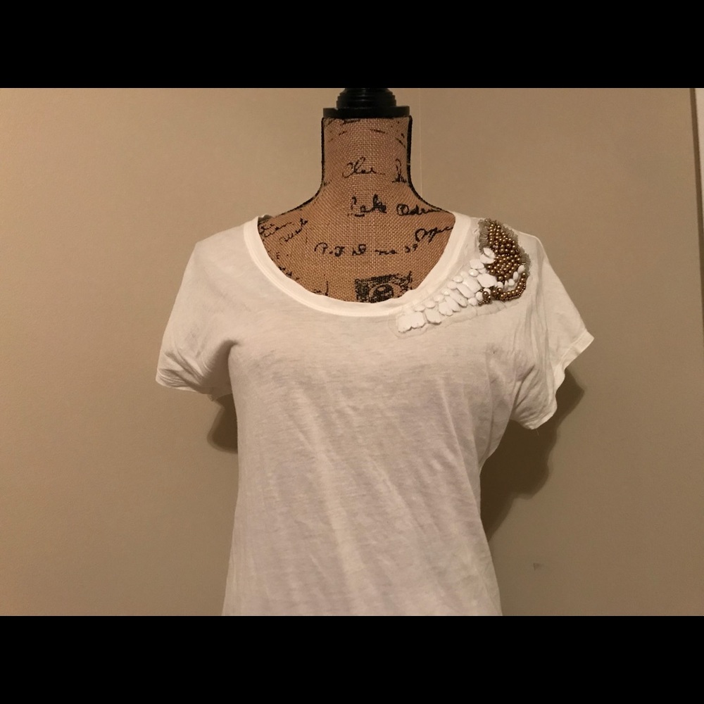 New York & Company beaded tee shirt